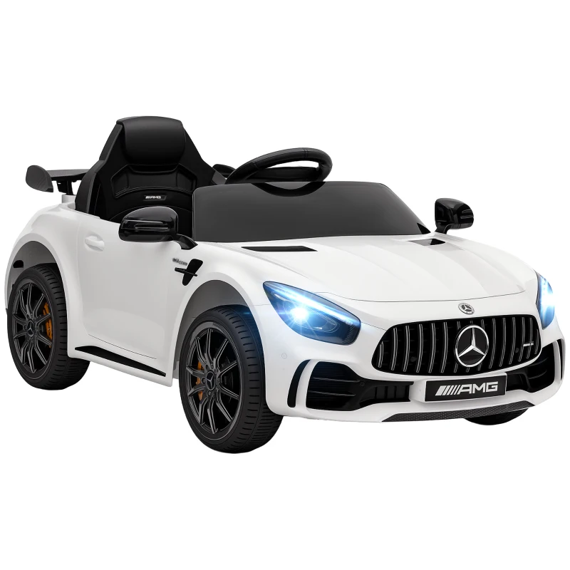 Coche Eléctrico para Niños Mercedes-Benz AMG GTR Blanco