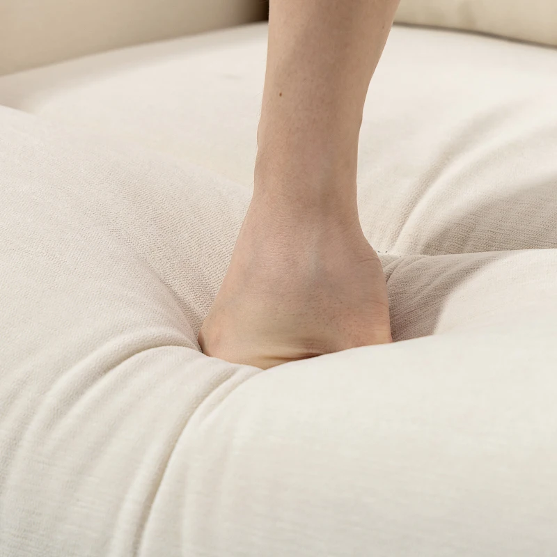 Sillón Relax Manual Tapizado en Lino color Crema - Imagen 10