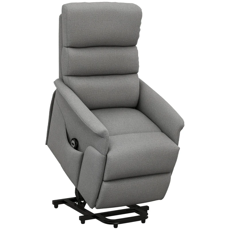 Sillón Relax Reclinable Eléctrico Levanta Personas Gris