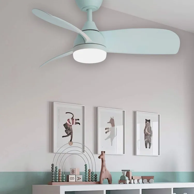 VENTILADOR LED 3 PALAS DC AZUL 91 cm 7065