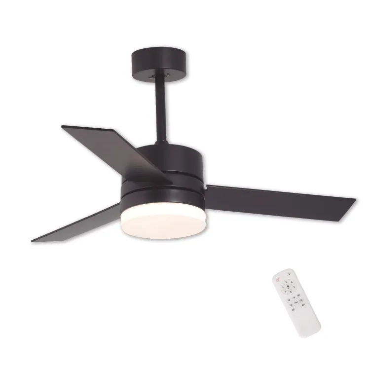 VENTILADOR LED 3 PALAS REVERSIBLES DC NEGRO 110 cm 55010 - Imagen 3