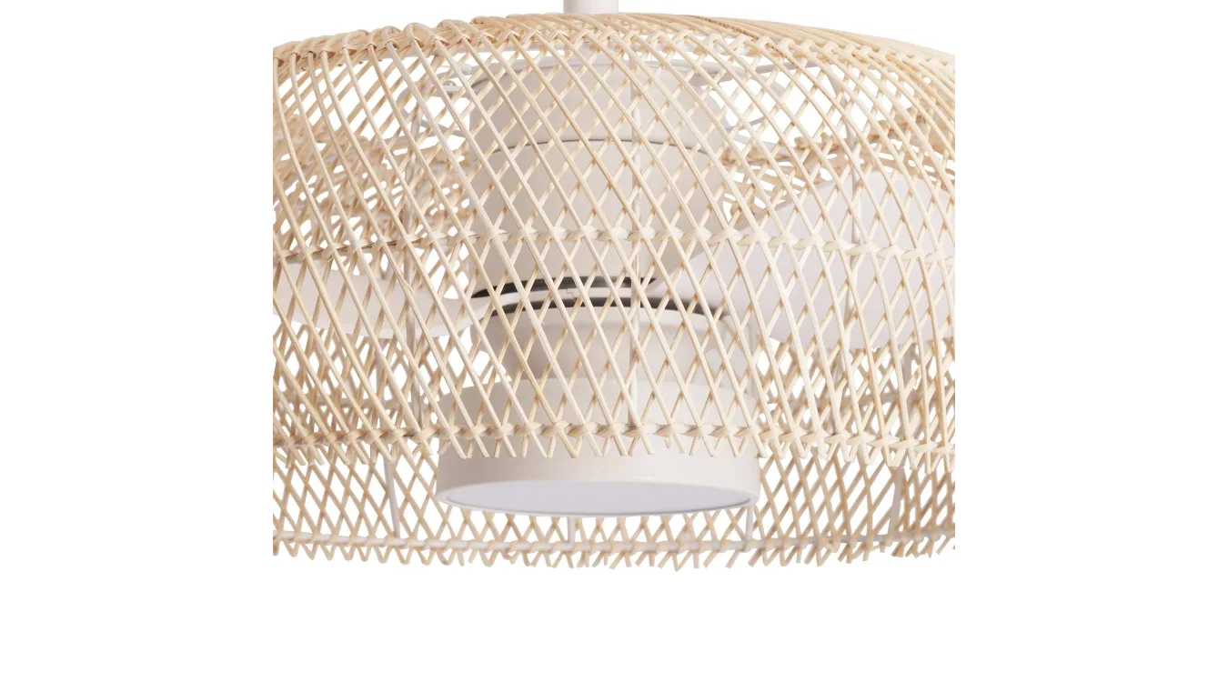 VENTILADOR RATTAN NATURAL 7022 - Imagen 3