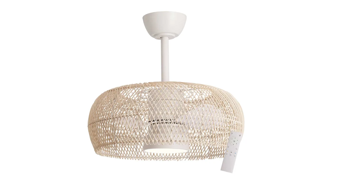 VENTILADOR RATTAN NATURAL 7022 - Imagen 4