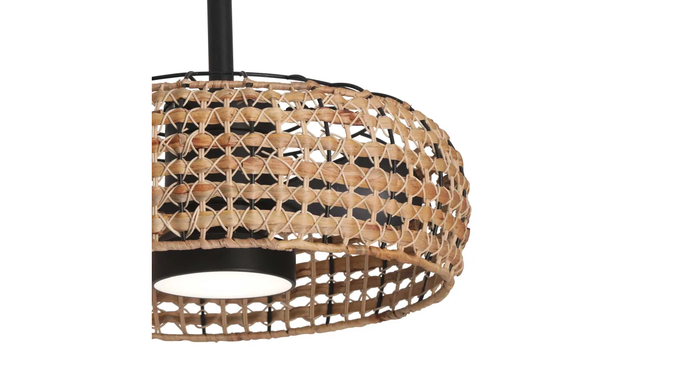 VENTILADOR RATTAN OSCURO 7023 - Imagen 2