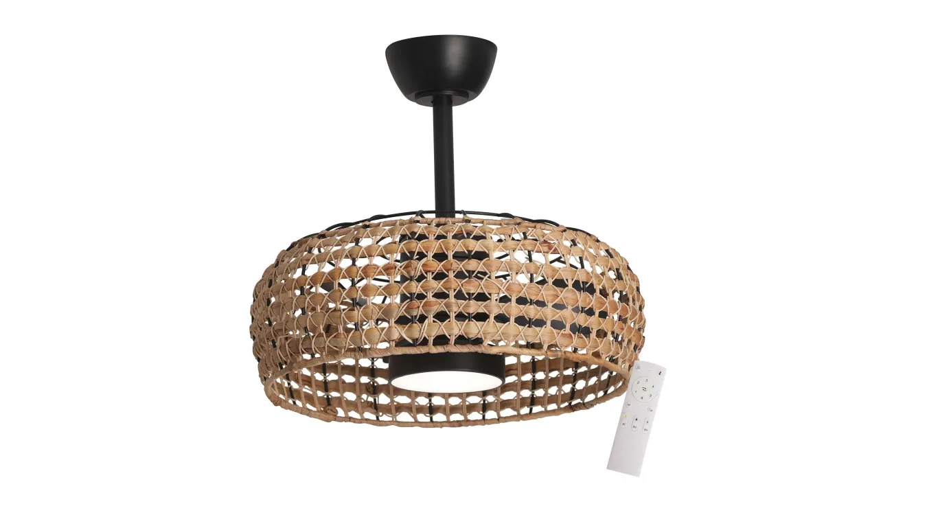 VENTILADOR RATTAN OSCURO 7023 - Imagen 3